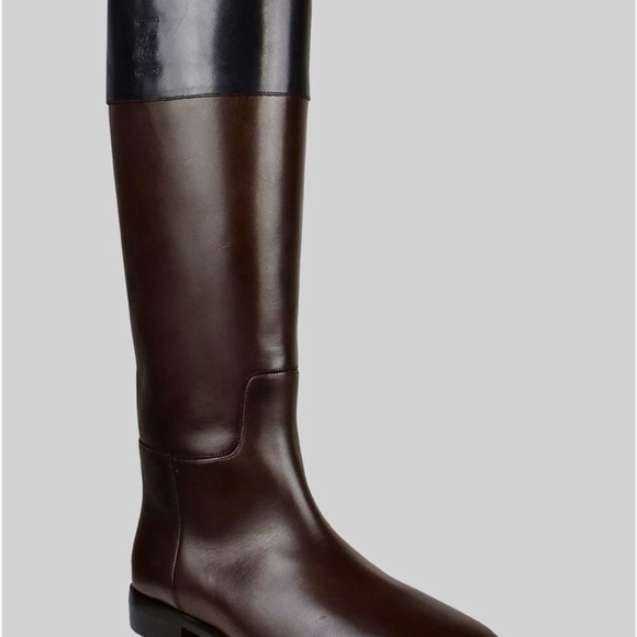 Ralph Lauren Collection Sabrena Burnished Calfskin riding boots brown - Picture 1 of 6